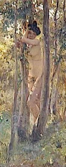 Julius LeBlanc Stewart Jeune femme nue dans un sous-bois oil painting picture